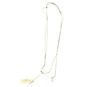 Mia Fiore Cross w/ Stone Pendant‎ Necklace 925 Sterling Silver Italy Adjustable